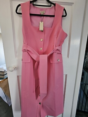 STUNNING BNWT OASIS PINK DRESS SIZE 16 STUNNING WAS £95