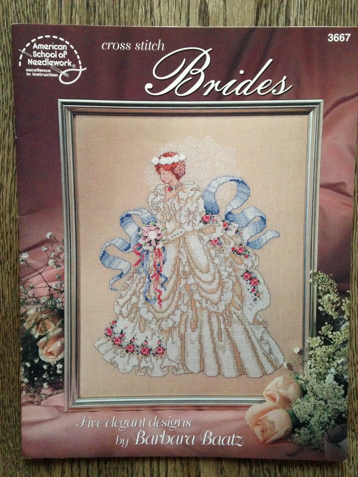 Lot of 10 Cross Stitch Pattern Booklets American School of Needlework Brides etc