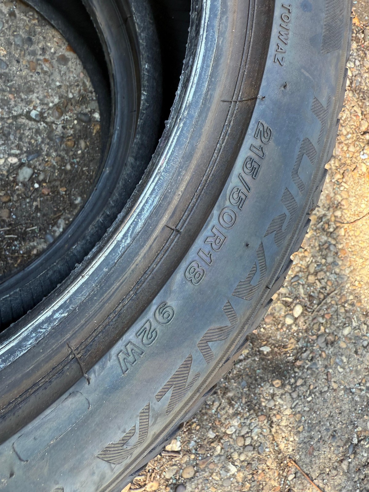 New 215 50 18 Bridgestone, Turanza T001, 92W, x1 Single Tyre (F1_tyres) YD153