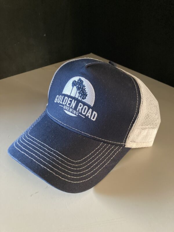 New Golden Road Brewing Co Trucker Snap Back Hat Cap Blue Craft Beer Lot