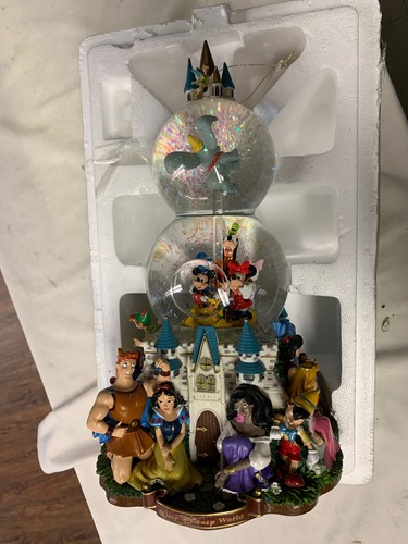 Disney World Character Parade Two Tiered Snow Globe - With Disney World Character Parade Two Tiered Snow Globe - With