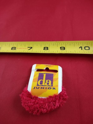  Vintage Ponytail Holder RED FURRY FUZZY *100-B