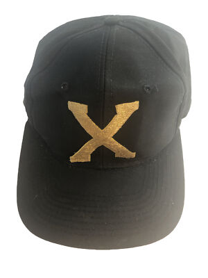 Malcolm X Vintage 90s Headmaster Snapback Hat Cap Black Gold X