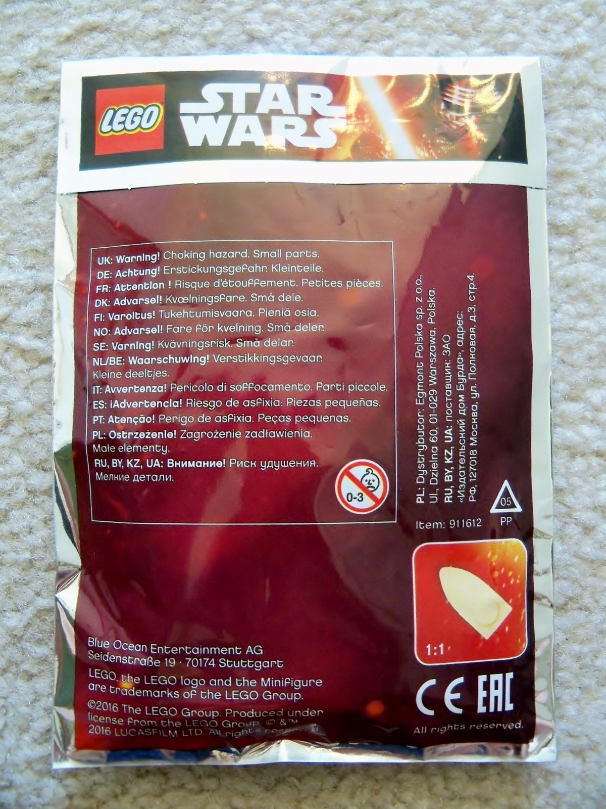 LEGO Star Wars - Super Rare - 911612 Acklay Foil Pack - Exclusive Promo