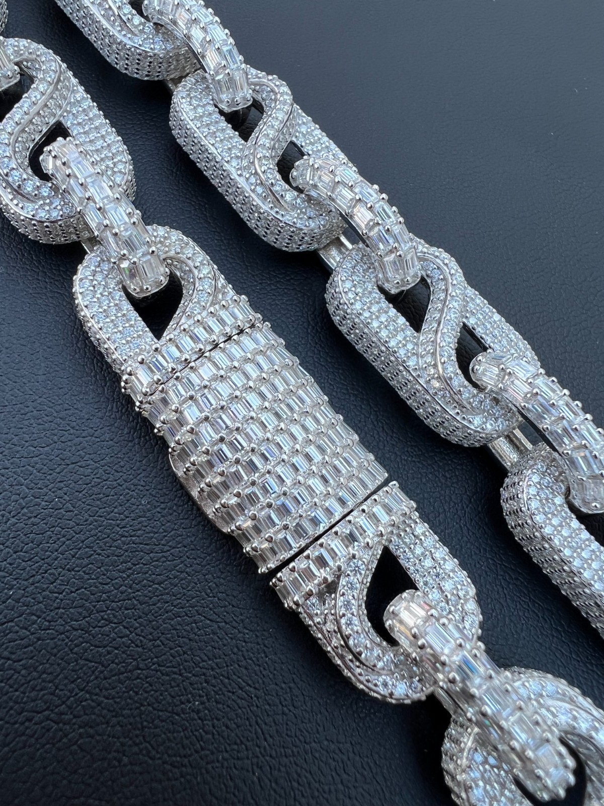 HARLEMBLING MOISSANITE 14MM MENS HIP HOP ICED MARINER INFINITY LINK CHAIN PASS DIAMOND TEST