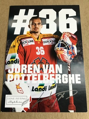 Joren van Pottelberghe, Switzerland   Hockey EHC Biel 2023/24 hand signed