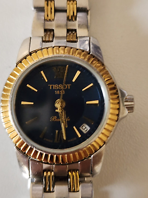 Tissot Ballade Blue Dial Two Tone Date Swiss Quartz Watch
