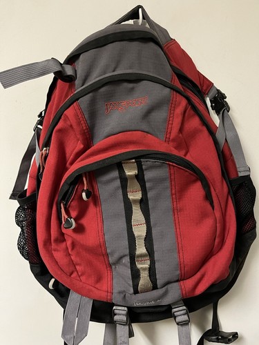 JanSport Equinox 33 Red Gray Black Hiking Daypack Backpack