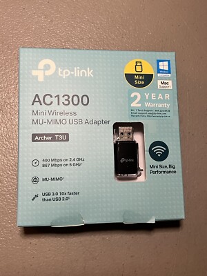 TP-LINK AC1300 USB WiFi Adapter Archer T3U - 2.4G/5G Dual Band Wireless Adapter