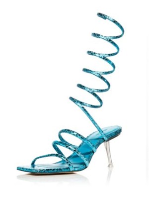 Культовая женская накидка для ног в бирюзовую крапинку GAIA, босоножки-слипоны Kacey на каблуке 36