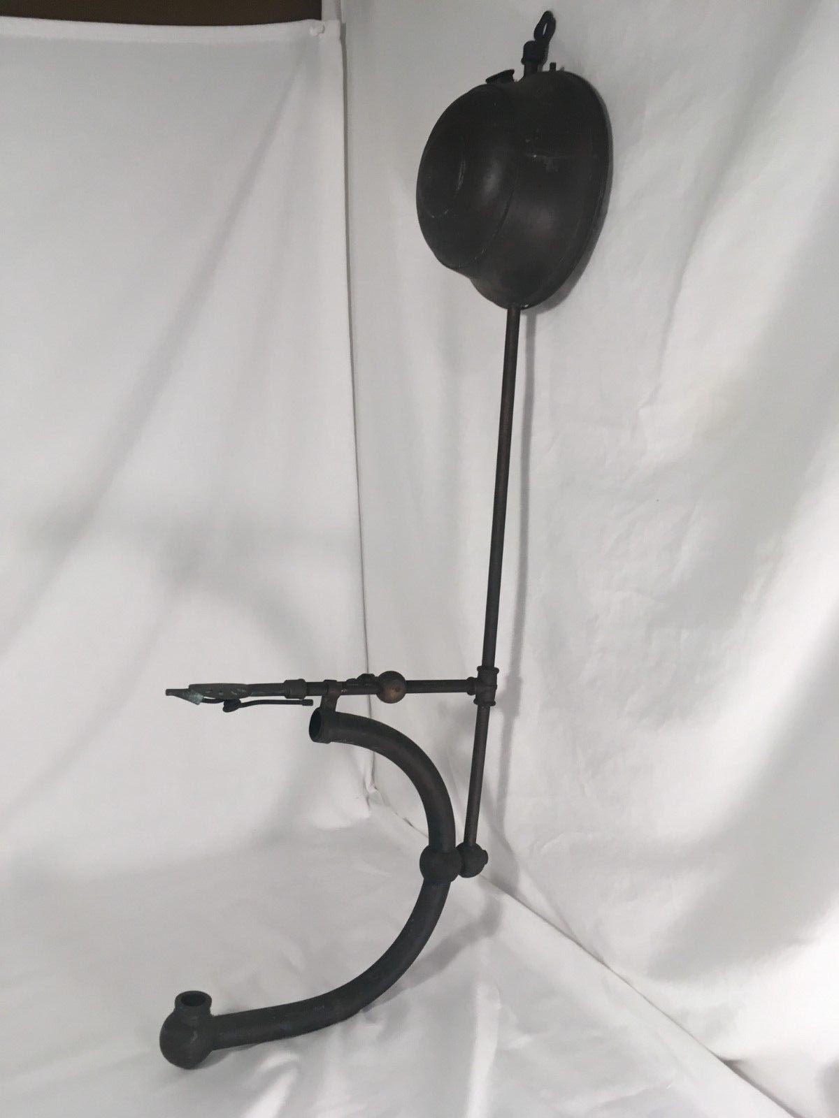 Rare Antique Gravity Gasoline Wall Lamp Street Light Fixture Sun Vapor Railroad