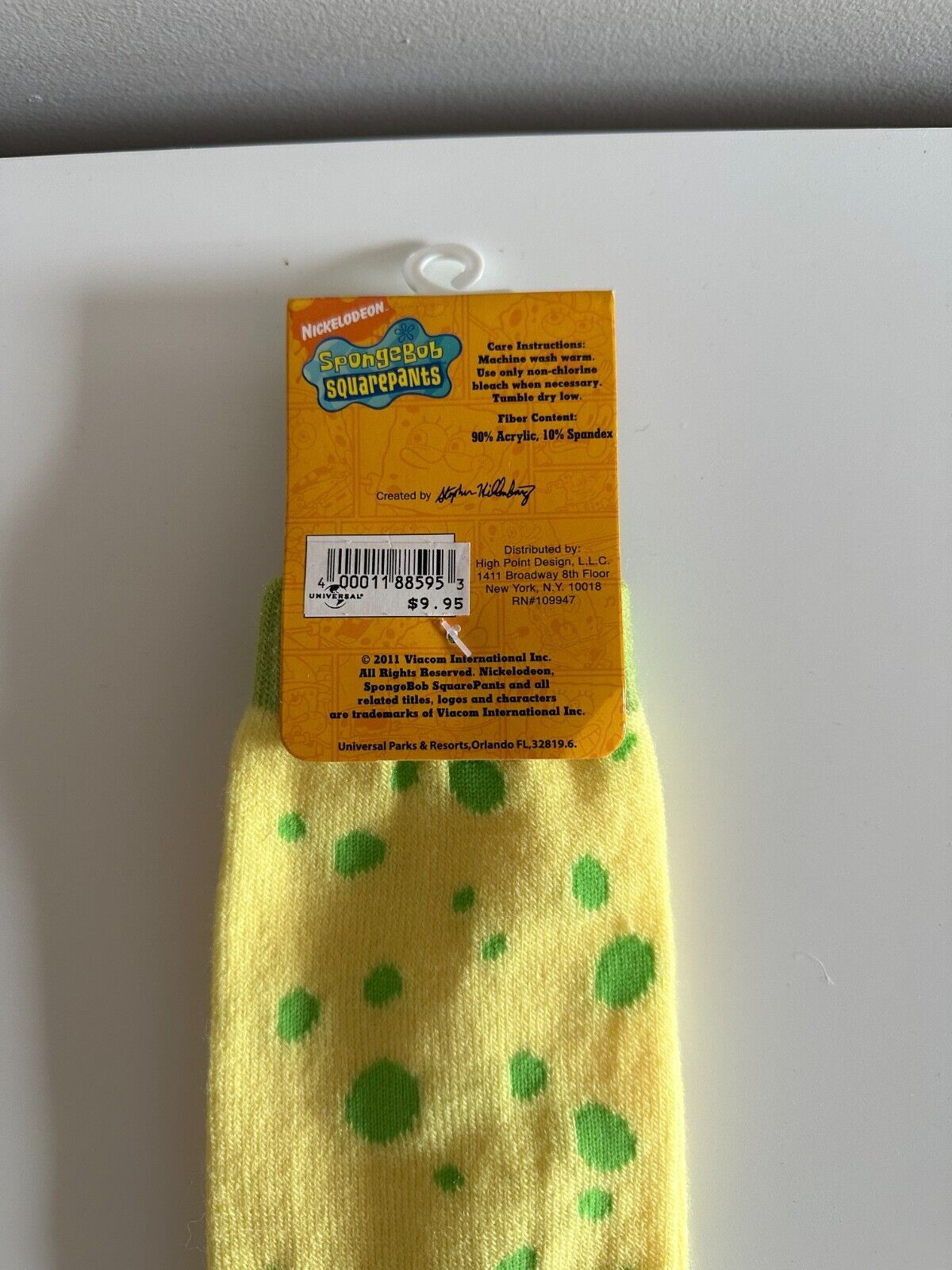 Pre-owned Spongebob Squarepants Toe Socks Size 9-11 Pharrell Williams Rare Sold Out In Multicolor