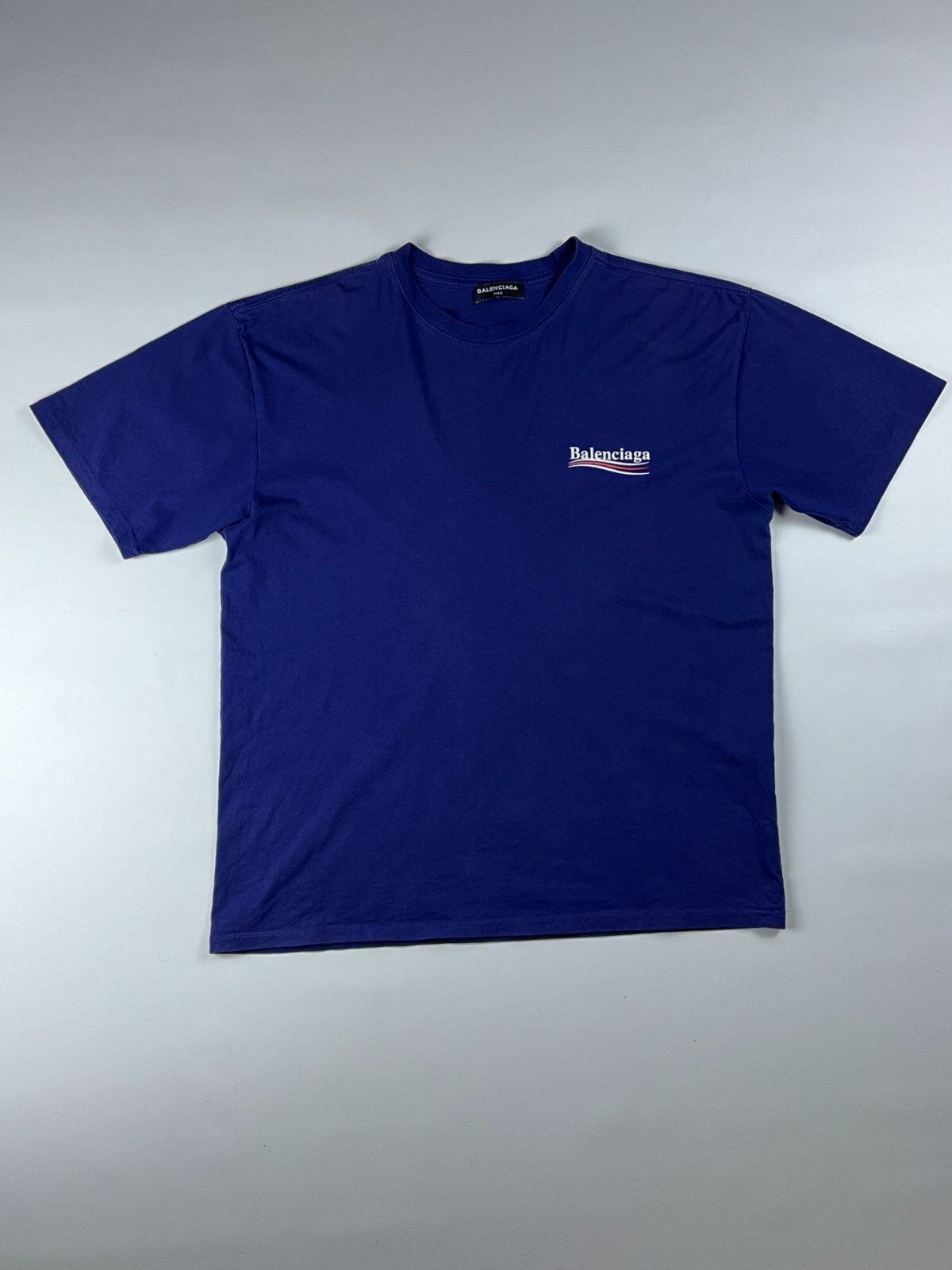 BALENCIAGA＊POLITICAL STENCIL T-SHIRTコットンTシャツ＊送料込 Political Stencil T-shirt Medium Fit in Black/white