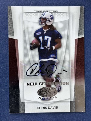 2007 Leaf Certified Materials Chris Davis Autograph Titans /399