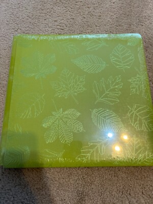 Creative Memories 12x12 vintage green Foiled Autumn Cottage Coverset Album Leaf