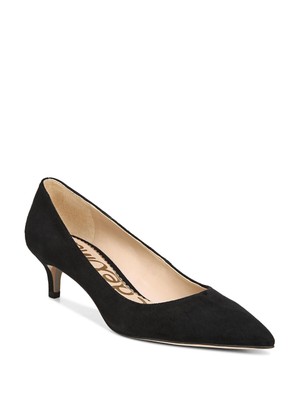 

SAM EDELMAN Женские черные замшевые туфли с логотипом Dori, кожаные туфли без шнуровки на каблуке котенка, размер 6,5 м, Черный, F8816L2