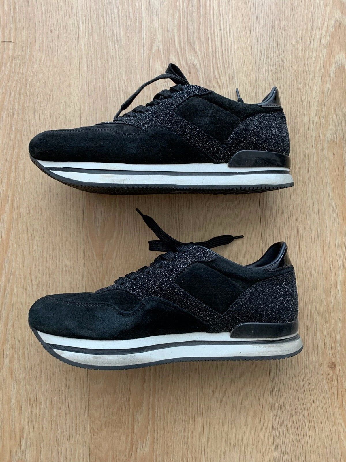 Schuhe Damen Sneaker Schwarz Glitzer Schuhe Damen Sneaker Schwarz Glitzer