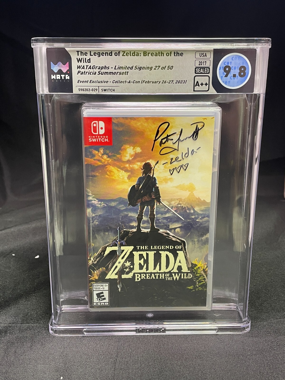 Zelda Breath of the Wild Switch WATAGraphs 9.8 A++ Signed