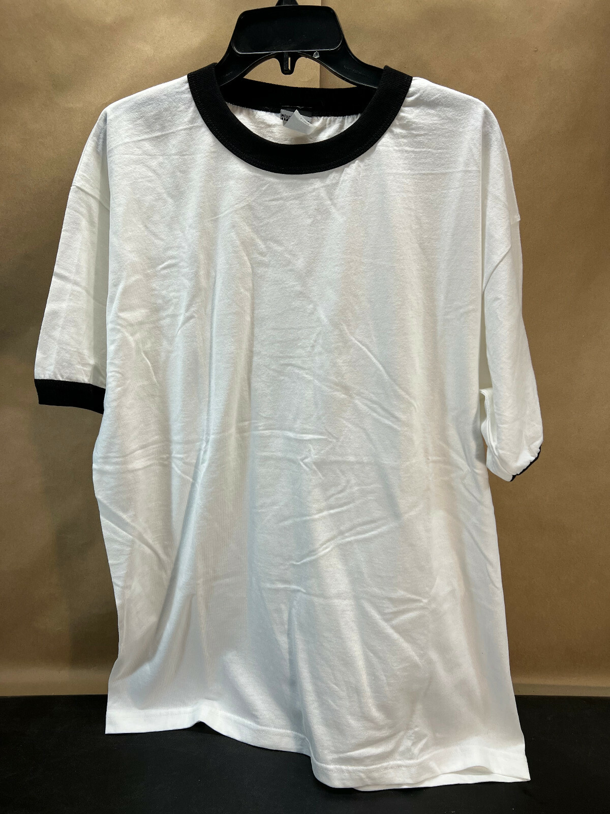 通販サイト一覧 BLANK IMPACT Merchandising White & Black Ringer T-Shirt Size トップス