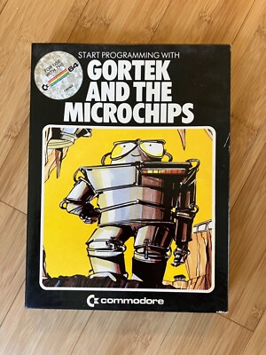 Vintage 1982 Gortek and the Microchips Commodore 64 Programming Book/Cassettes