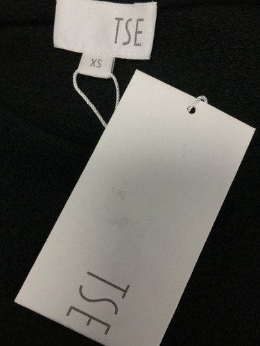 Pre-owned Tse $995  Women's Black Cashmere Sheer Long-sleeve Sheath Dress Size Xs