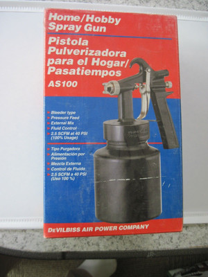 DeVilbiss Air Power Company Home or Hobby Spray Gun - AS100 New Sealed Box