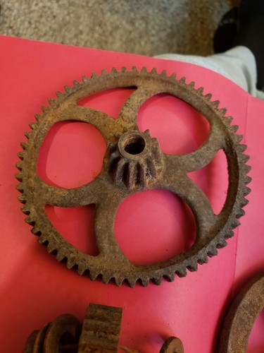 Antique Butter Churn Cast Iron Gears  Anx Handle
