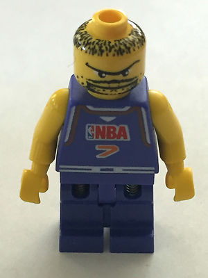 *BRAND NEW* Lego Minifig NBA Player #7 PURPLE NBA 7 Spring Leg