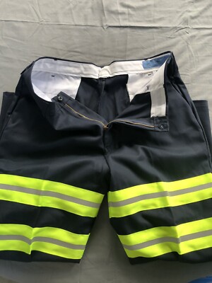 3 Cintas comfort flex High Visibility Safety Work pants 36x32 Navy Blue 59945-20