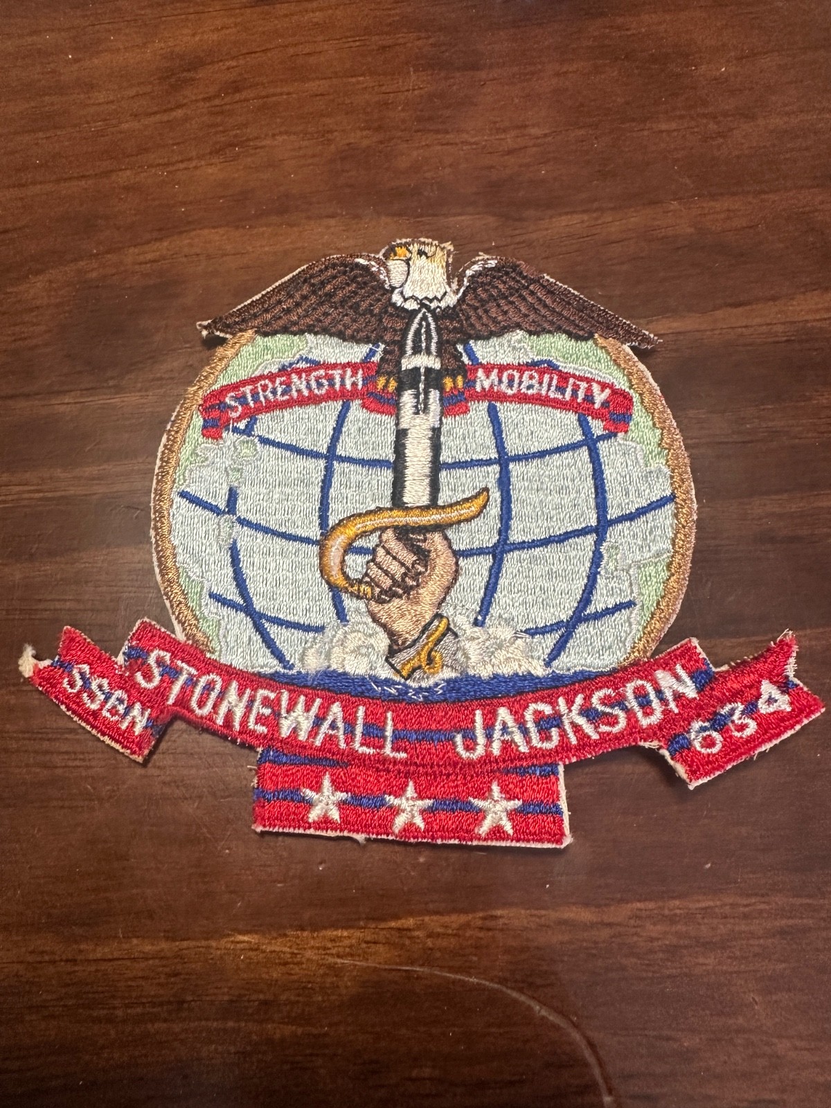 Vintage US Navy USS Stonewall Jackson SSBN-634 Submarine Patch