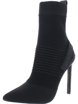 

STEVE MADDEN Женские черные ботильоны Maxwelle с заостренным носком на шпильках и черным язычком 8,5 м, Черный, MAXW02S1