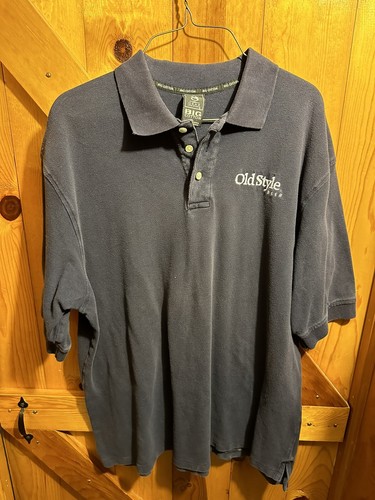 Vintage - Old Style Beer Polo Shirt Men's Blue Golf - Size