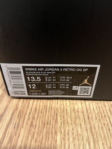 Pre-owned Jordan A Ma Maniére X Air  3 Retro “while You Were Sleeping” (size 13.5w/12m) In Black