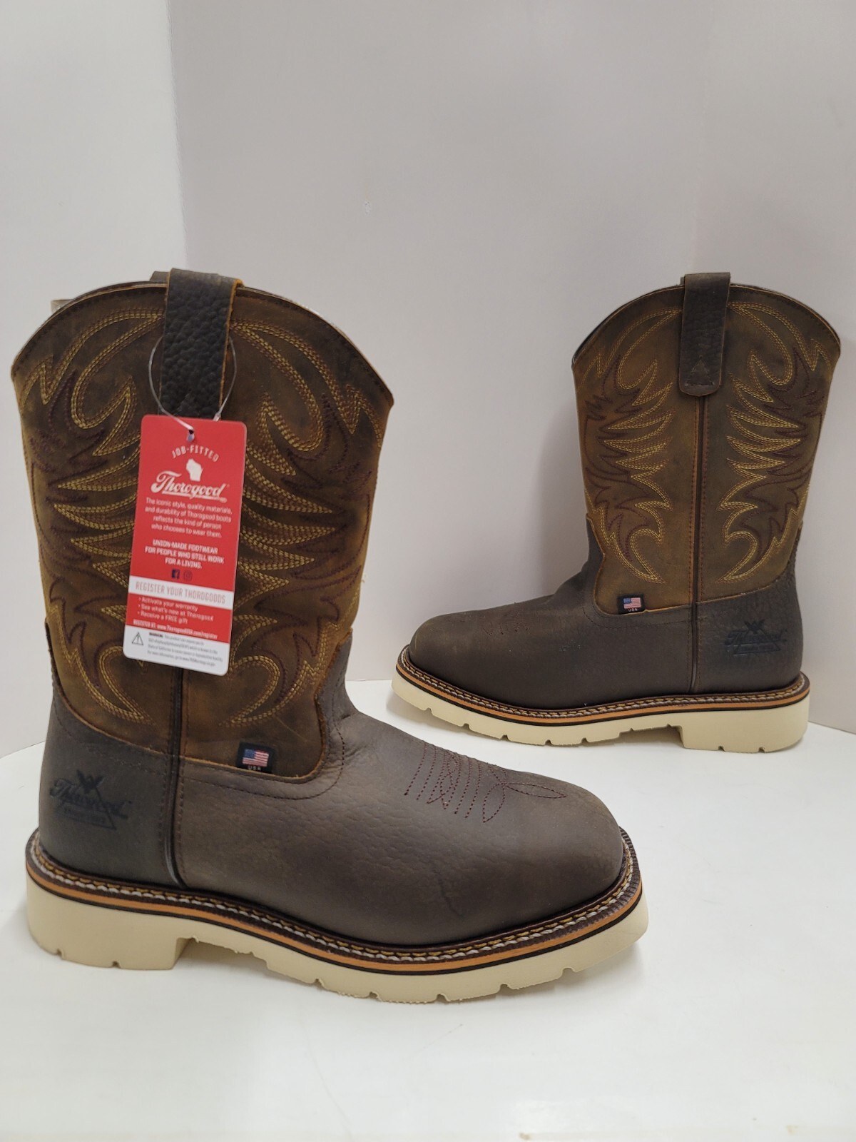 Pre-owned Thorogood 11"  Waterproof Soft Toe Pull On Boot 814-4332 Crazyhorse Made In Usa