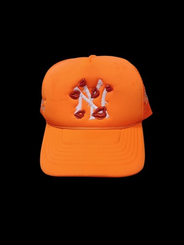 La Ropa NY is Kissing Me Mesh Trucker Hat ORANGE NEW YORK