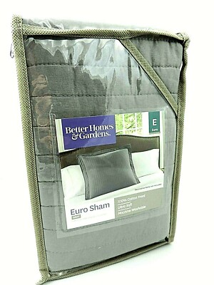 Better Homes & Gardens Euro Sham 26'' X 26'' Gray Ships Next Day