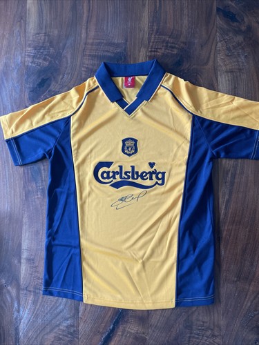 STEVEN GERRARD SIGNED LIVERPOOL 2000-01 AWAY SHIRT | eBay
