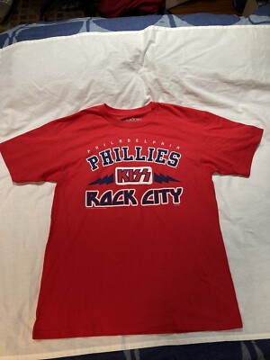 Philadelphia Phillies, Kiss T-shirt,  Rock City  T-shirt! Size L, NWOT!