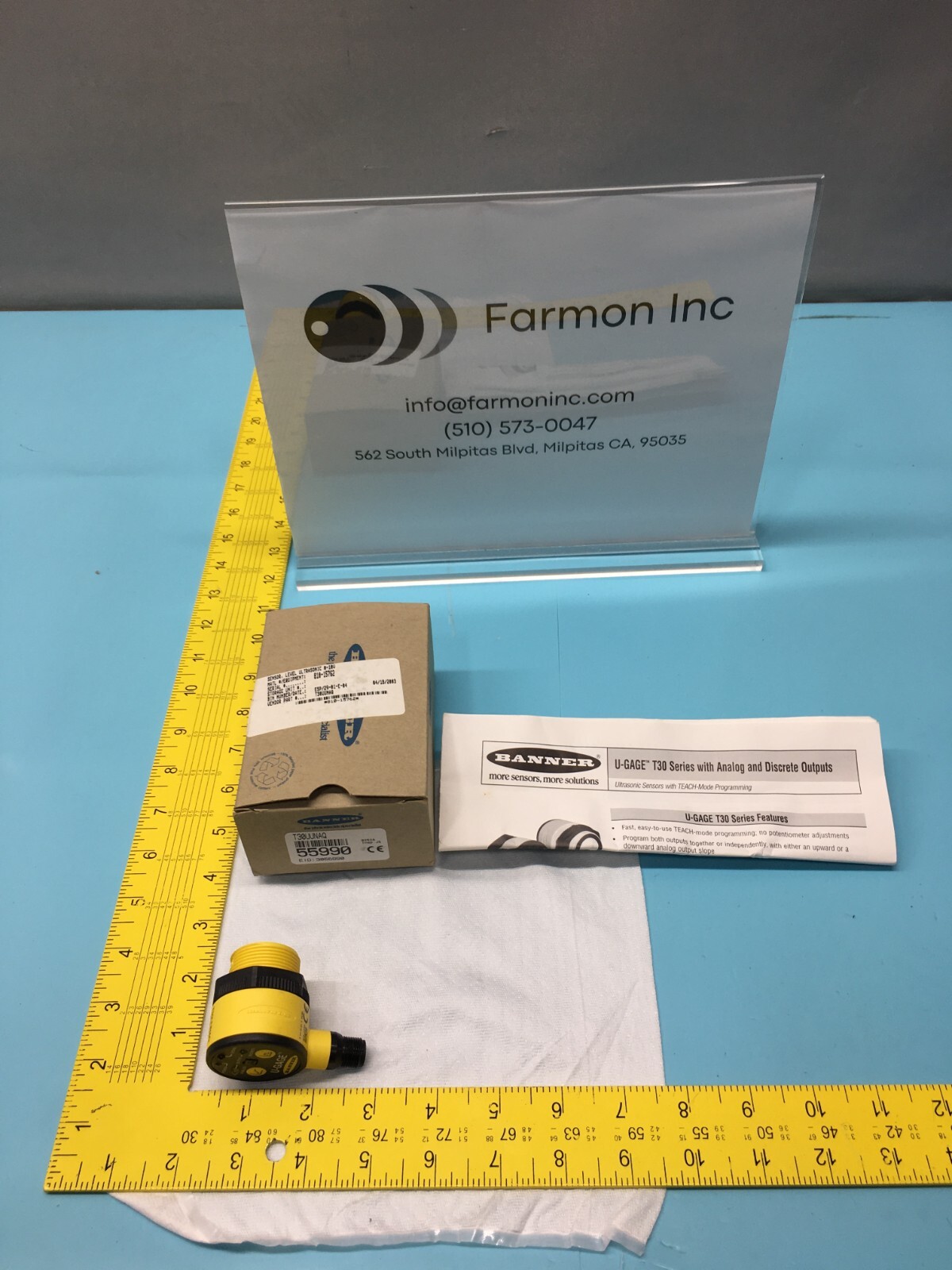 BANNER T30UUNAQ ULTRASONIC SENSOR, U-GAGE, 127505