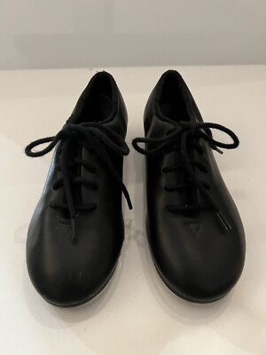 So Danca Black Lace Up Leather Tap Dance Shoes sd Tech  Boys Girls Size M 11 S