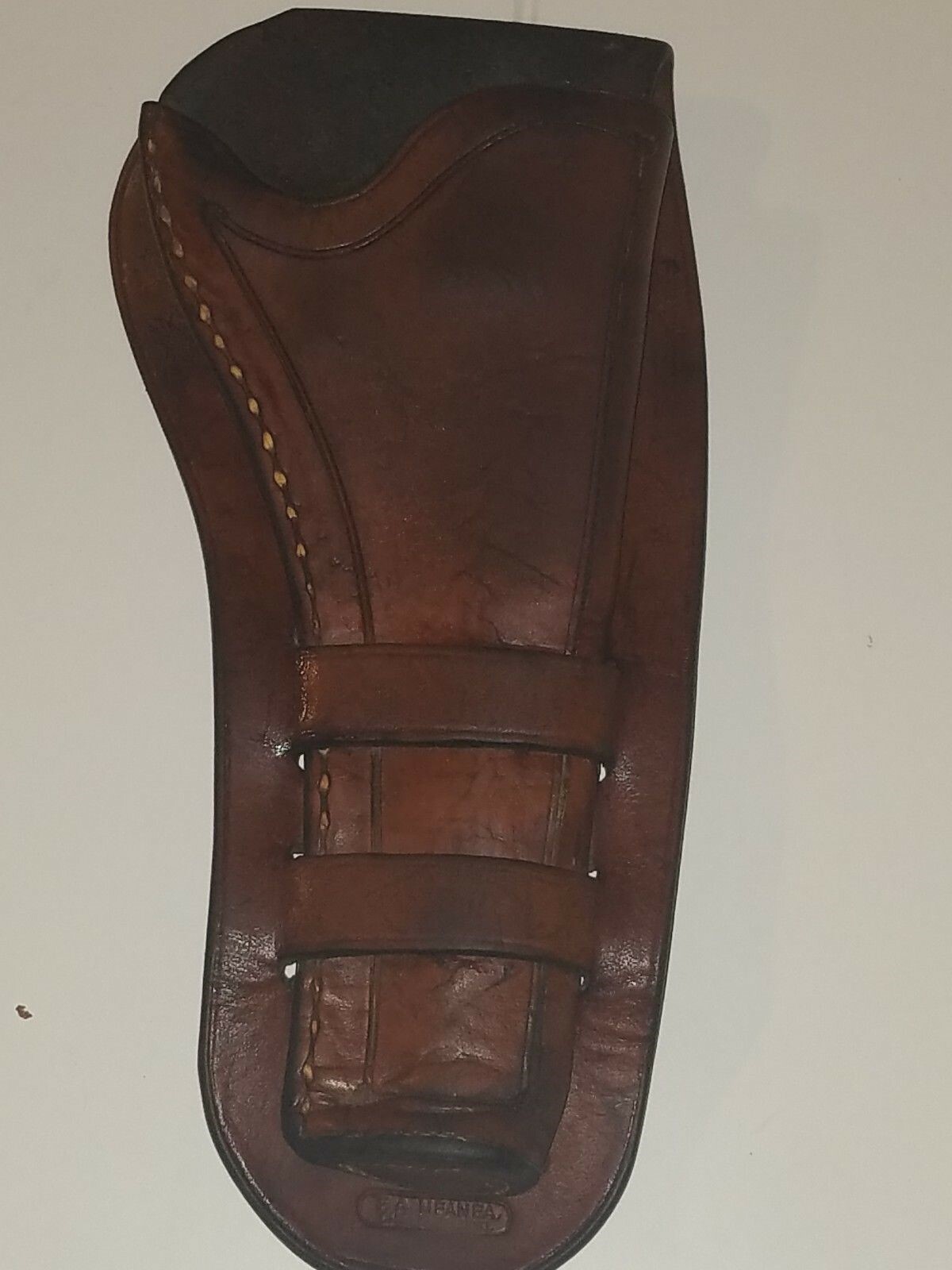 Original F.A. Meanea Cheyenne Wyo 1880s Colt SAA 7 1/2” Double Loop Holster