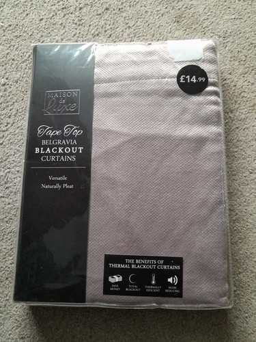 MAISON DE LUXE Tape Top Belgravia Blackout Curtains 46x54