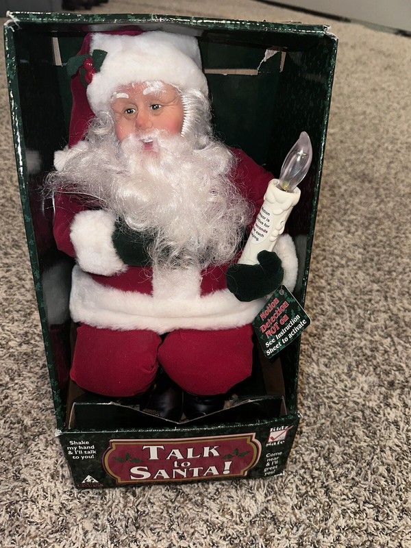 Vintage Holiday Creations Talk To Santa NEW  Untested