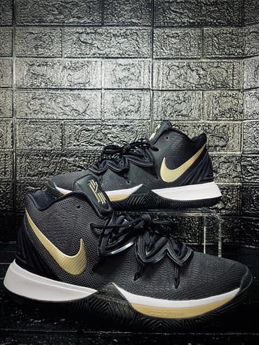 kyrie 5 black gold white