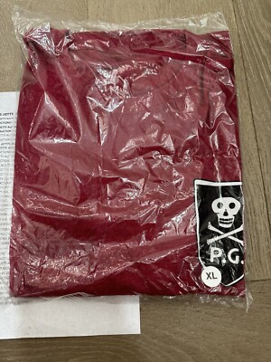 Privateer Group Solutions Maroon Skull Crossbones Jolly Roger P.G. Shirt XL