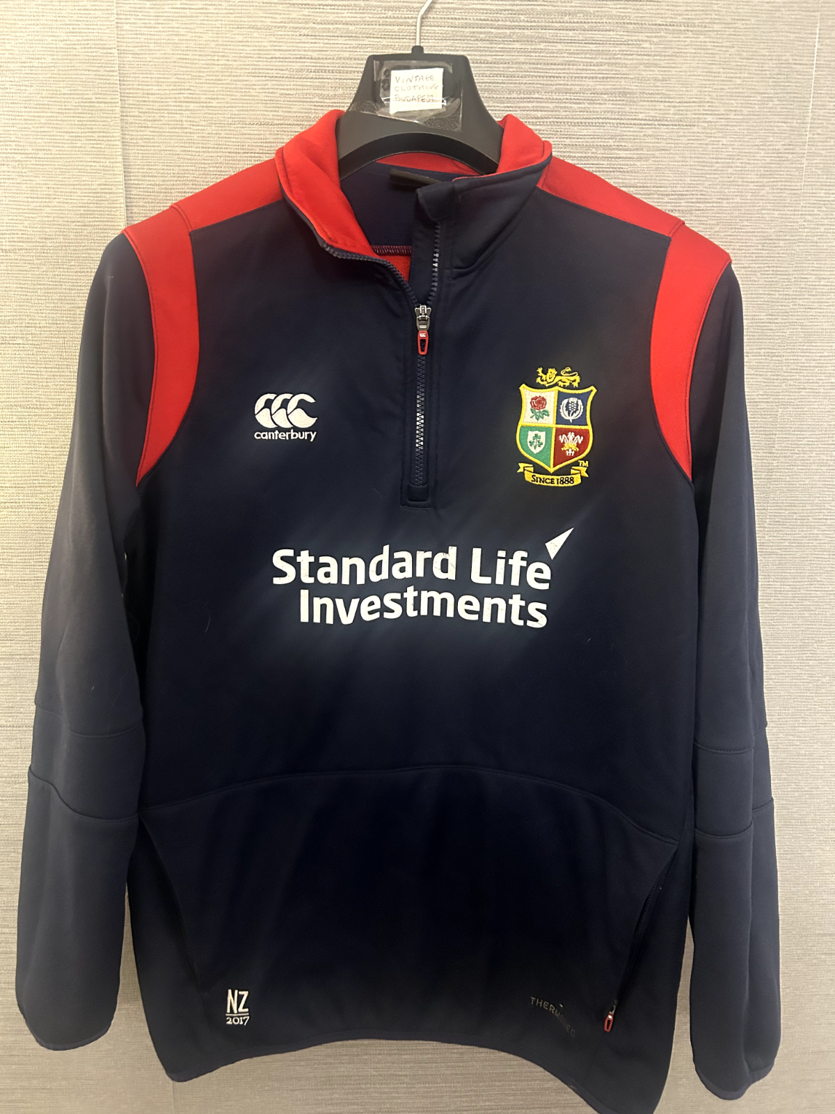 カンタベリー ライオンズ　2017 ジャケット CANTERBURY L MENS BRITISH & IRISH LIONS RUGBY UNION PART ZIP