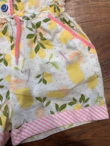 Matilda Jane Let’s Make Lemonade Adventure Begins Romper Girls Size 6 - EUC