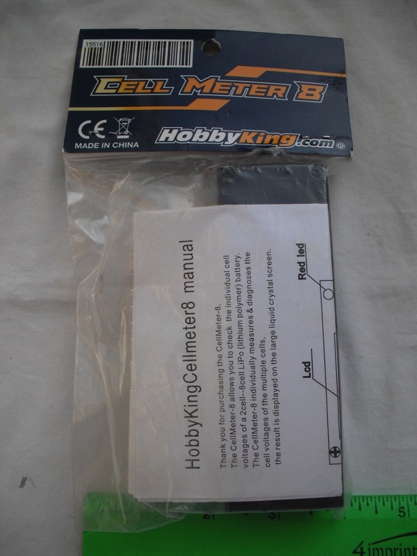 Hobby King Cell Meter 8, HobbyKing CellMeter, New,RC R/C Plane Airplane Boat Car