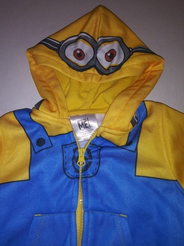DESPICABLE ME MINION Boys 18 Months Zip Up Hoodie EXCELLENT
