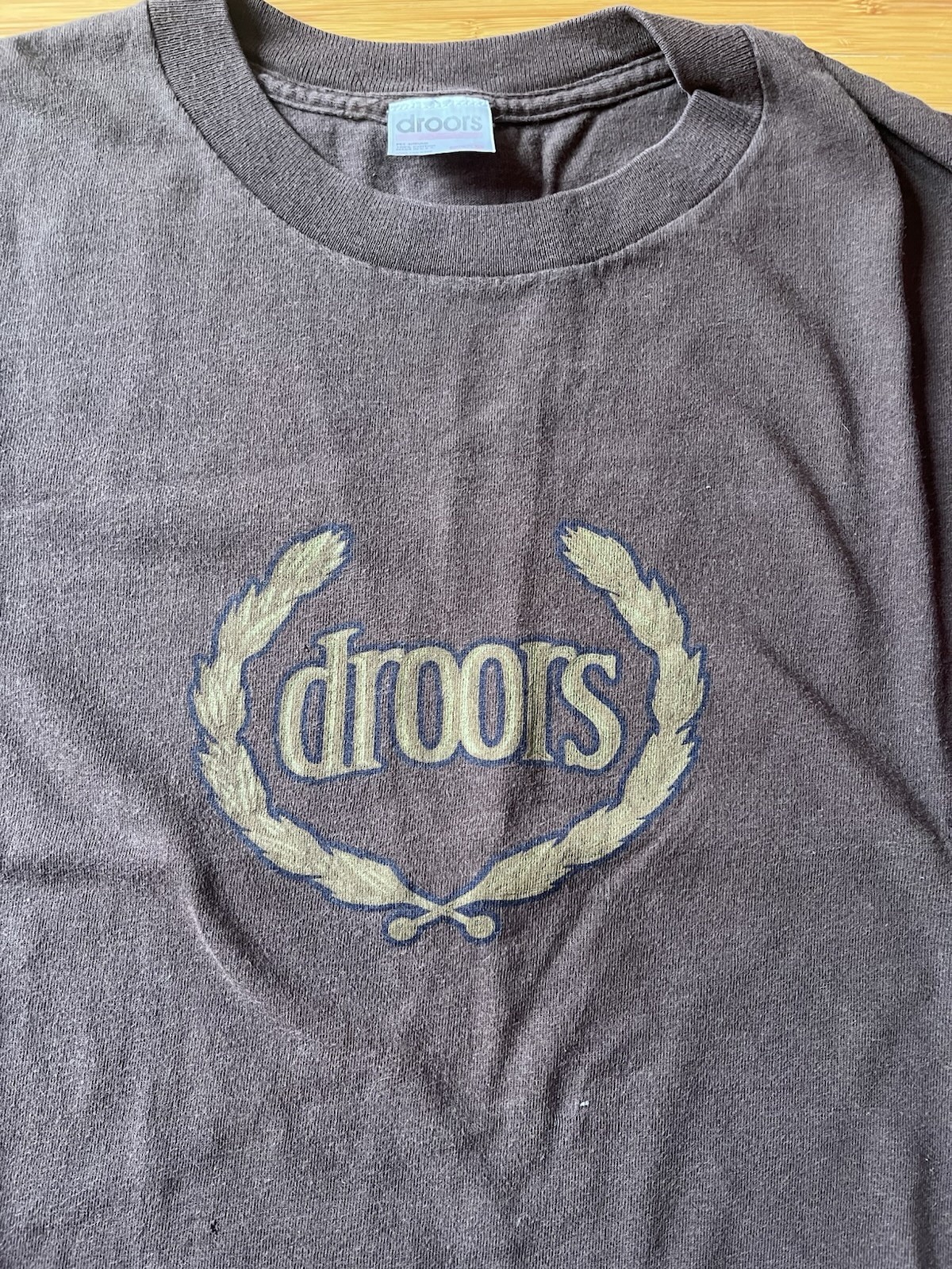 Vintage 90s Droors Clothing Logo Skateboard T Shirt XXL Brown